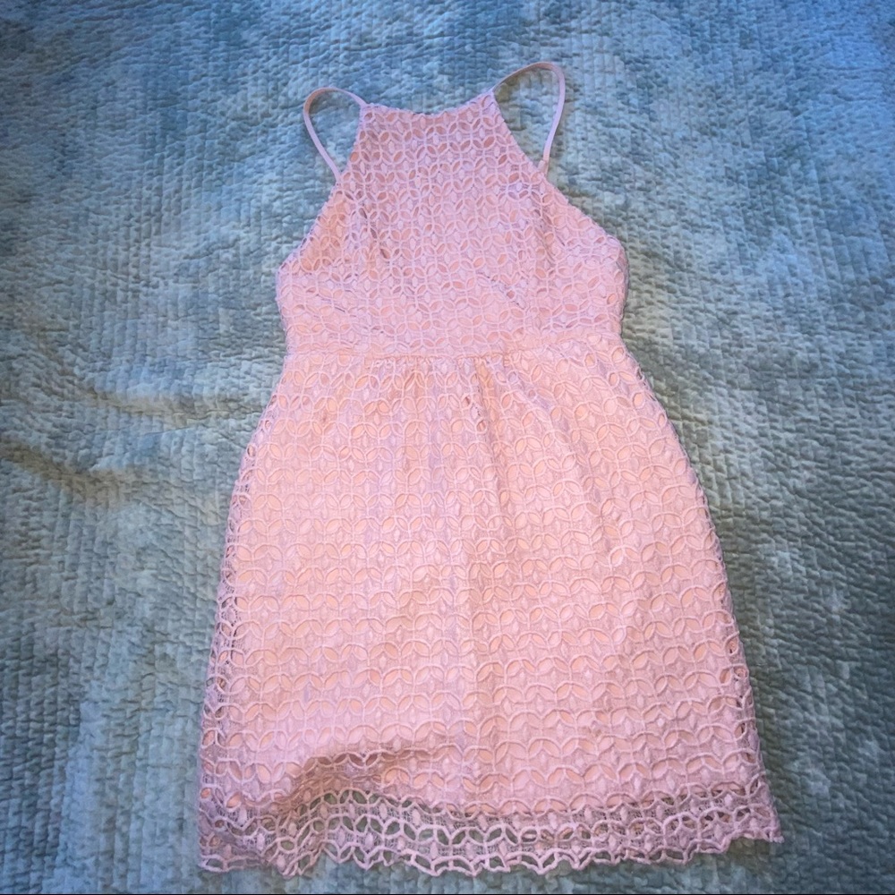 Romeo and Juliet pink knit dress high neck size m